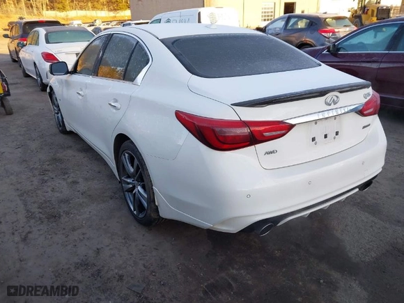 2019 Infiniti Q50 3.0t LUXE with VIN JN1EV7AR2KM591802, listed as a IAAI auction lot 41722787 with 78,726 mi miles. Bid and sale history available at carsss.com. Image 3.