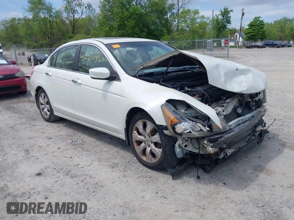 2010 Honda Accord EX-L with VIN 1HGCP3F80AA021953, listed as a IAAI auction lot 42210460 with 103,650 mi miles and . Bid and sale history available at DreamBid. Image 1.