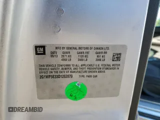 2013 Chevrolet Impala LS with VIN 2G1WF5E33D1262879, listed as a Copart auction lot 45775785 with 187,249 mi miles and Salvage Title. Bid and sale history available at DreamBid. Image 15.