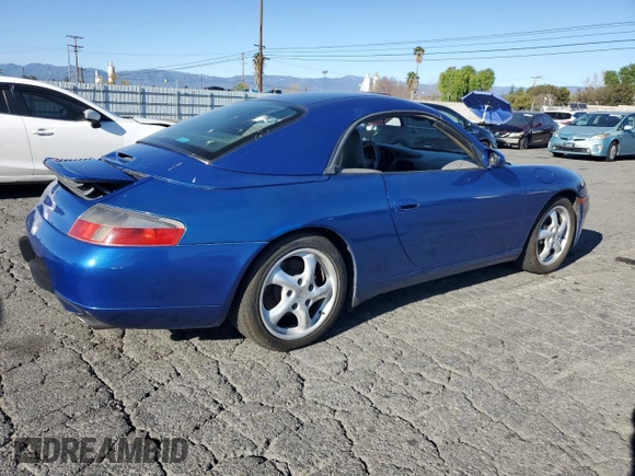 2000 Porsche 911 with VIN WP0CA2990YS652625, listed as a Copart auction lot 46660045 with 92,261 mi miles and Clean title. Bid and sale history available at DreamBid. Image 3.