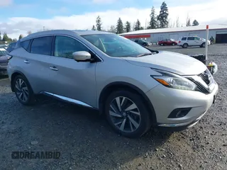 2015 Nissan Murano Platinum with VIN 5N1AZ2MH4FN248409, listed as a IAAI auction lot 41751567 with 84,776 mi miles and . Bid and sale history available at DreamBid. Image 1.