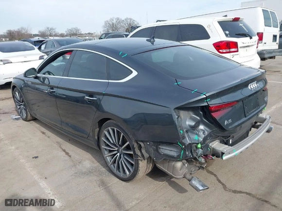 2018 Audi A5 Sportback Prestige with VIN WAUCNCF53JA021632, listed as a IAAI auction lot 41618447 with 85,713 mi miles. Bid and sale history available at carsss.com. Image 3.