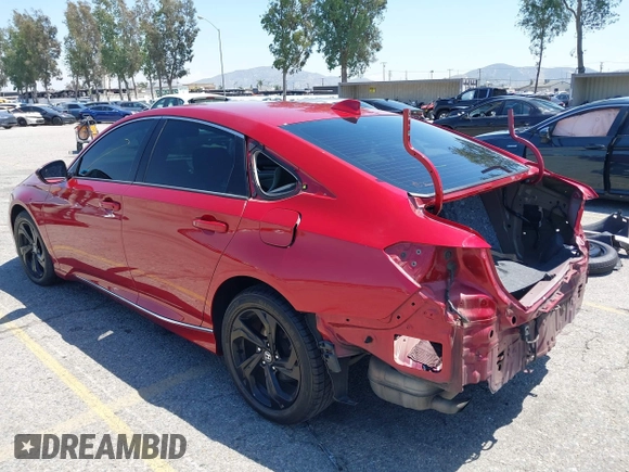 2018 Honda Accord EX-L with VIN 1HGCV2F58JA009555, listed as a IAAI auction lot 42128596 with 94,399 mi miles and . Bid and sale history available at DreamBid. Image 3.