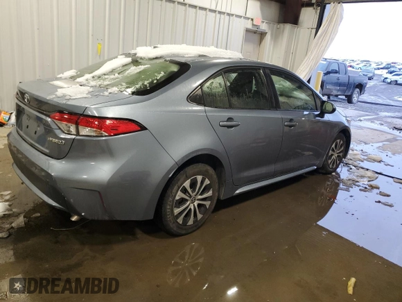 2021 Toyota Corolla Hybrid LE with VIN JTDEAMDEXMJ028209, listed as a Copart auction lot 81878484 with 114,746 mi miles and Clean Title. Bid and sale history available at carsss.com. Image 3.