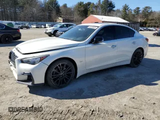 2020 Infiniti Q50 with VIN JN1EV7ARXLM254439, listed as a Copart auction lot 44926835 with 43,146 mi miles and Salvage Title. Bid and sale history available at DreamBid. Image 1.