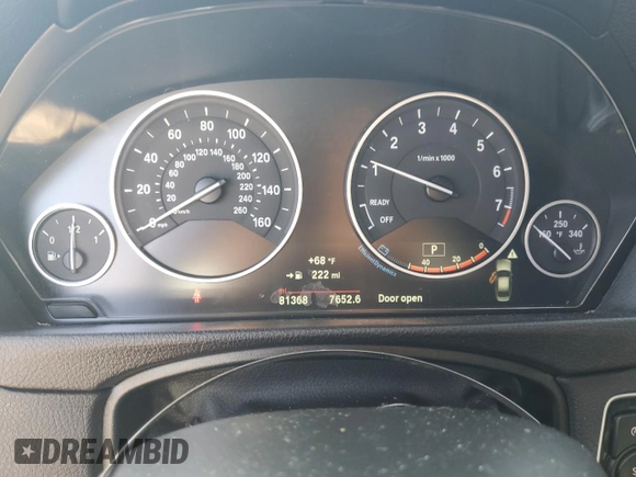 2017 BMW 3 Series 330i xDrive with VIN WBA8D9G59HNU60122, listed as a Copart auction lot 51227115 with 81,368 mi miles and Salvage Title. Bid and sale history available at carsss.com. Image 9.