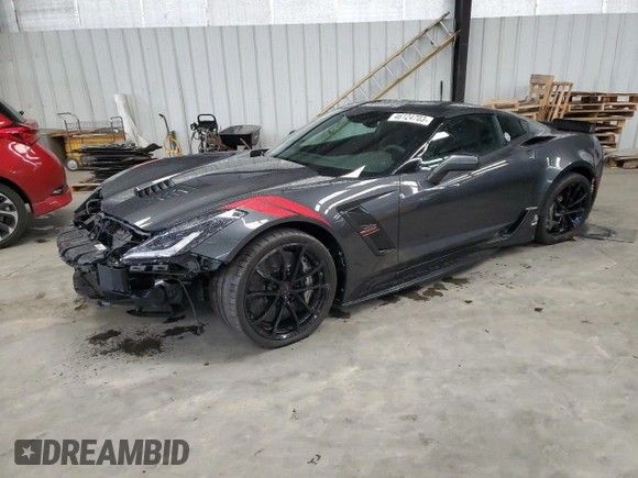 2017 Chevrolet Corvette Grand Sport 1LT with VIN 1G1YV2D71H5105645, listed as a Copart auction lot 46124703 with 33,350 mi miles. Bid and sale history available at carsss.com. Image 1.