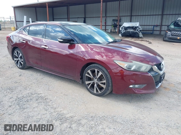 2017 Nissan Maxima SV with VIN 1N4AA6AP4HC393310, listed as a IAAI auction lot 42114631 with 158,372 mi miles. Bid and sale history available at carsss.com. Image 1.