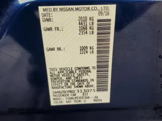 2016 Nissan LEAF SL with VIN 1N4BZ0CP8GC313075, listed as a Copart auction lot 86645824 with 38,002 mi miles and Salvage Title. Bid and sale history available at carsss.com. Image 13.