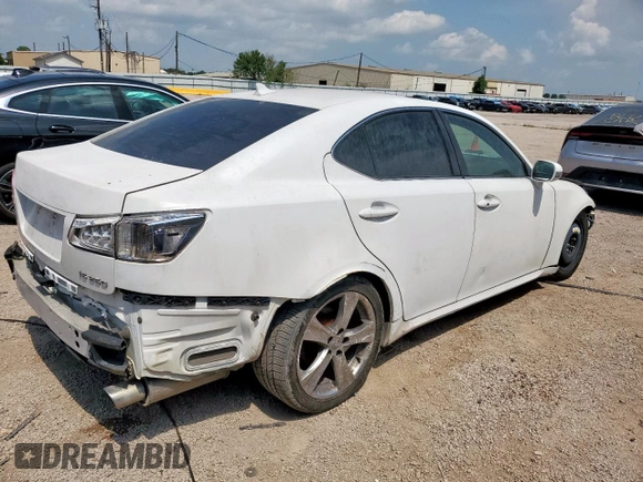 2011 Lexus IS 250 with VIN JTHBF5C23B2101475, listed as a Copart auction lot 57382285 with 161,801 mi miles and Salvage title. Bid and sale history available at DreamBid. Image 3.