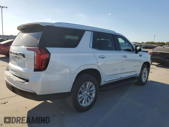 2022 GMC Yukon SLT with VIN 1GKS1BKD1NR259041, listed as a Copart auction lot 77877304 with 27,772 mi miles and Salvage Title. Bid and sale history available at carsss.com. Image 3.