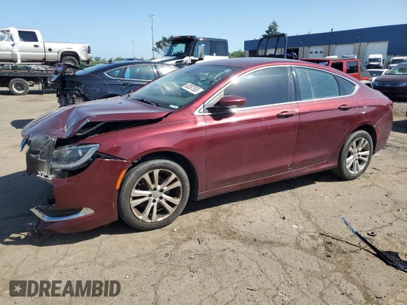 2015 Chrysler 200 Limited with VIN 1C3CCCAB7FN631799, listed as a Copart auction lot 62087565 with 143,648 mi miles and Salvage title. Bid and sale history available at DreamBid. Image 1.