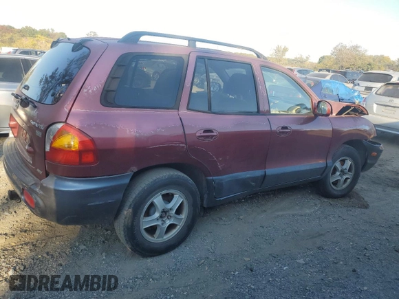 2003 Hyundai Santa Fe LX with VIN KM8SC73E63U489772, listed as a Copart auction lot 77115994 with 137,579 mi miles and Salvage Title. Bid and sale history available at carsss.com. Image 3.