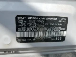 2023 Mitsubishi Outlander SE z VIN JA4J3UA83PZ061933, wystawiony jako Copart lot #54256165 z przebiegiem 34 625 mil mil oraz Szkoda całkowita • Salvage title. Historia ofert i sprzedaży dostępna na DreamBid. Obrazek 14.