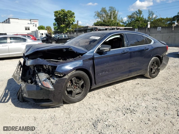 2017 Chevrolet Impala LS with VIN 1G11X5S30HU153656, listed as a Copart auction lot 83338374 with 0 mi miles and Salvage Title. Bid and sale history available at carsss.com. Image 1.