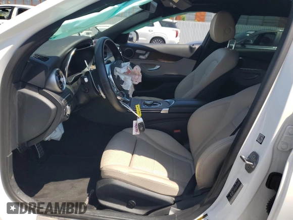 2021 Mercedes-Benz C 300 with VIN W1KWF8DB8MR618693, listed as a Copart auction lot 59123095 with 29,877 mi miles and Salvage title. Bid and sale history available at DreamBid. Image 7.