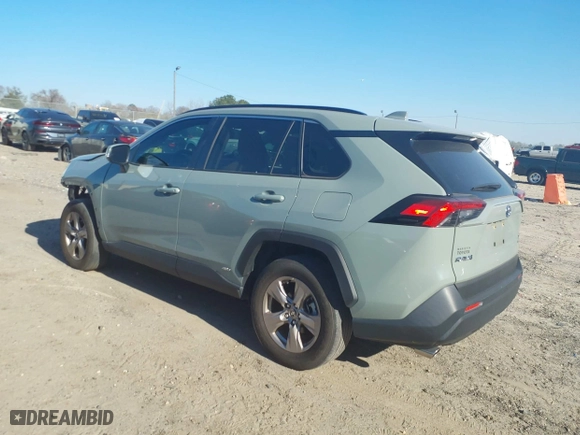 2022 Toyota RAV4 Hybrid XLE with VIN JTMRWRFVXND143454, listed as a IAAI auction lot 41702292 with 25,455 mi miles. Bid and sale history available at carsss.com. Image 3.