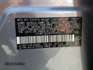 2015 Lexus IS 250 z VIN JTHBF1D27F5054964, wystawiony jako Copart lot #59935985 z przebiegiem 162 976 mil mil oraz Szkoda całkowita • Salvage title. Historia ofert i sprzedaży dostępna na DreamBid. Obrazek 12.
