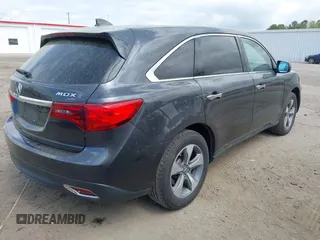 2016 Acura MDX with VIN 5FRYD3H23GB014967, listed as a IAAI auction lot 41929935 with 256,698 mi miles. Bid and sale history available at carsss.com. Image 4.