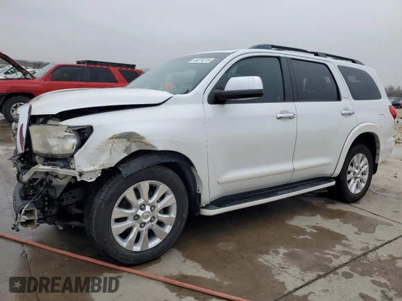 2008 Toyota Sequoia Platinum with VIN 5TDZY67A18S013172, listed as a Copart auction lot 44374215 with 260,701 mi miles and Salvage Title. Bid and sale history available at carsss.com. Image 1.