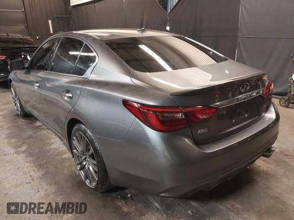 2018 Infiniti Q50 RED SPORT 400 with VIN JN1FV7AR9JM480988, listed as a IAAI auction lot 41662256 with 82,392 mi miles. Bid and sale history available at carsss.com. Image 3.