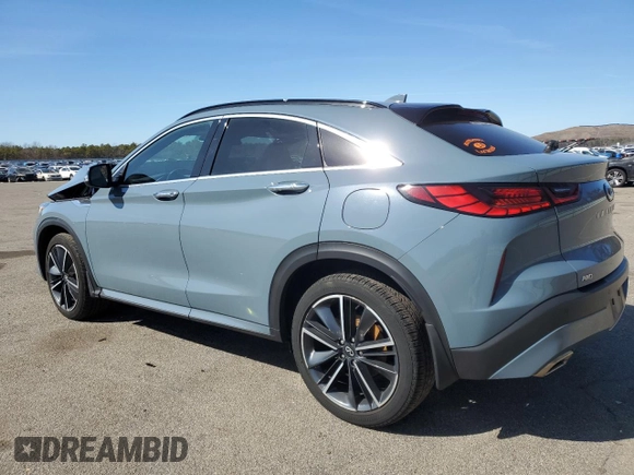 2023 Infiniti QX55 Luxe with VIN 3PCAJ5JR9PF118989, listed as a Copart auction lot 48352715 with 13,558 mi miles and Salvage title. Bid and sale history available at DreamBid. Image 2.