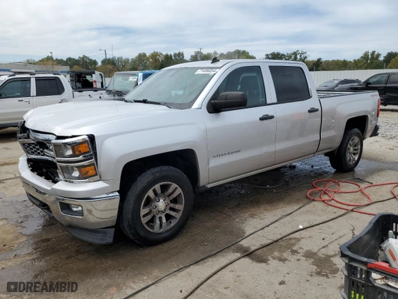 2014 Chevrolet Silverado 1500 LT with VIN 3GCUKREH4EG406817, listed as a Copart auction lot 71496054 with 150,880 mi miles and Salvage Title. Bid and sale history available at carsss.com. Image 1.