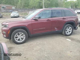 2023 Jeep Grand Cherokee Limited z VIN 1C4RJHBGXPC523600, wystawiony jako Copart lot #54661555 z przebiegiem 42 933 mil mil oraz Szkoda całkowita • Salvage title. Historia ofert i sprzedaży dostępna na DreamBid. Obrazek 1.