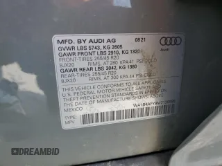 2021 Audi SQ5 Premium Plus with VIN WA1B4AFY9M2139595, listed as a Copart auction lot 48438494 with 28,979 mi miles and . Bid and sale history available at DreamBid. Image 13.