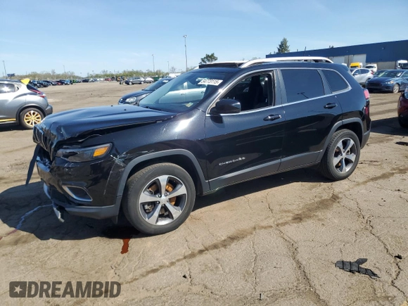 2019 Jeep Cherokee Limited with VIN 1C4PJMDN6KD134094, listed as a Copart auction lot 54773115 with 52,607 mi miles and Clean Title. Bid and sale history available at DreamBid. Image 1.