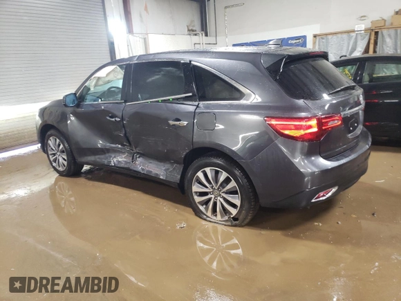 2014 Acura MDX Technology with VIN 5FRYD4H61EB028839, listed as a Copart auction lot 48285235 with 117,281 mi miles and Salvage title. Bid and sale history available at DreamBid. Image 2.