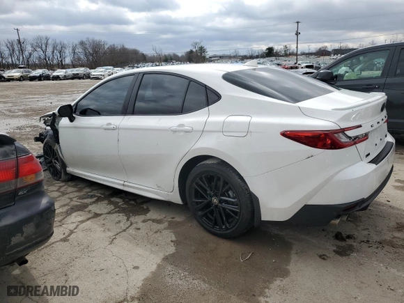 2025 Toyota Camry LE with VIN 4T1DAACK4SU063482, listed as a Copart auction lot 48110135 with 9,175 mi miles and Salvage Title. Bid and sale history available at carsss.com. Image 2.