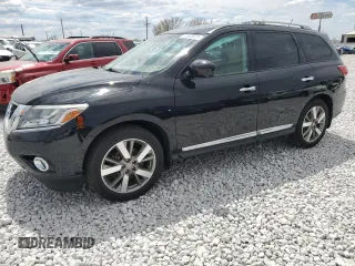 2014 Nissan Pathfinder Platinum with VIN 5N1AR2MM4EC642497, listed as a Copart auction lot 52933525 with 102,388 mi miles and Clean title. Bid and sale history available at DreamBid. Image 1.
