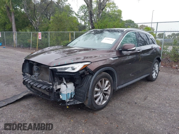 2020 Infiniti QX50 Luxe with VIN 3PCAJ5M17LF103598, listed as a IAAI auction lot 41406324 with 51,490 mi miles and . Bid and sale history available at DreamBid. Image 17.