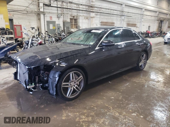 2017 Mercedes-Benz E-Class E 300 Luxury with VIN WDDZF4JB0HA080831, listed as a Copart auction lot 37056263 with 50,173 mi miles. Bid and sale history available at carsss.com. Image 1.