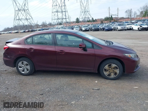 2013 Honda Civic LX with VIN 19XFB2F51DE268944, listed as a IAAI auction lot 41900014 with 168,348 mi miles and . Bid and sale history available at DreamBid. Image 14.