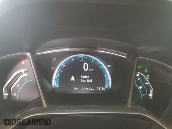 2017 Honda Civic Sedan EX-L with VIN 19XFC1F71HE200643, listed as a Copart auction lot 44275825 with 241,465 mi miles and Salvage Title. Bid and sale history available at carsss.com. Image 9.