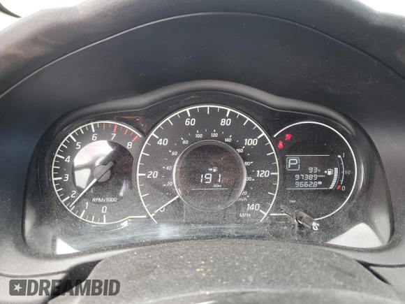 2015 Nissan Note S with VIN 3N1CE2CP4FL405327, listed as a Copart auction lot 60738795 with 97,389 mi miles and Salvage title. Bid and sale history available at DreamBid. Image 9.