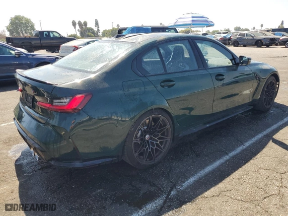 2023 BMW M3 Competition with VIN WBS33AY03PFP14557, listed as a Copart auction lot 73034224 with 10,085 mi miles and Salvage Title. Bid and sale history available at carsss.com. Image 3.