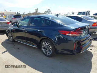 2020 Kia Optima Hybrid EX with VIN KNAGU4LE3L5037713, listed as a IAAI auction lot 42011066 with 93,335 mi miles. Bid and sale history available at carsss.com. Image 3.