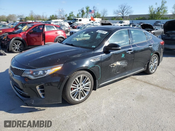 2017 Kia Optima SX Limited with VIN 5XXGV4L27HG133353, listed as a Copart auction lot 52739975 with 128,091 mi miles and Salvage title. Bid and sale history available at DreamBid. Image 1.