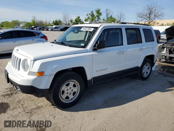 2016 Jeep Patriot Sport SE with VIN 1C4NJPBA6GD670270, listed as a Copart auction lot 54267855 with 98,495 mi miles and Clean Title. Bid and sale history available at carsss.com. Image 1.