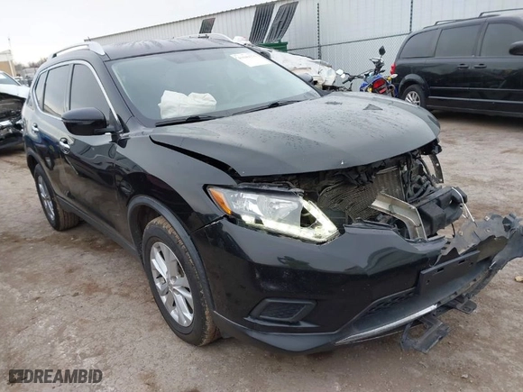 2016 Nissan Rogue S with VIN KNMAT2MV9GP725983, listed as a IAAI auction lot 41049376 with 139,750 mi miles. Bid and sale history available at carsss.com. Image 1.