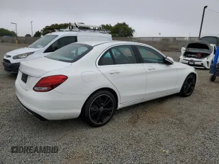 2017 Mercedes-Benz C 300 with VIN 55SWF4JB4HU232306, listed as a Copart auction lot 60287885 with 44,525 mi miles and Salvage title. Bid and sale history available at DreamBid. Image 3.