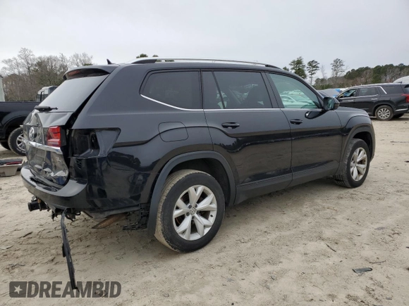 2019 Volkswagen Atlas SE with VIN 1V2LR2CA0KC505636, listed as a Copart auction lot 47648835 with 107,426 mi miles and Salvage title. Bid and sale history available at DreamBid. Image 3.