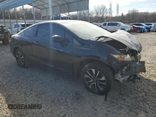 2013 Honda Civic Cpe EX with VIN 2HGFG3B81DH510662, listed as a Copart auction lot 46478855 with 0 mi miles and Salvage Title. Bid and sale history available at carsss.com. Image 4.