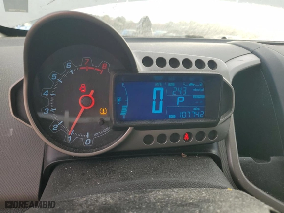 2016 Chevrolet Sonic LS with VIN 1G1JA6SH3G4169464, listed as a Copart auction lot 81033884 with 107,742 mi miles and Salvage Title. Bid and sale history available at carsss.com. Image 9.
