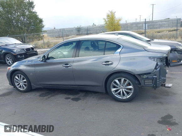 2017 Infiniti Q50 Premium with VIN JN1EV7AR2HM830032, listed as a IAAI auction lot 40777161 with 104,834 mi miles and . Bid and sale history available at DreamBid. Image 14.