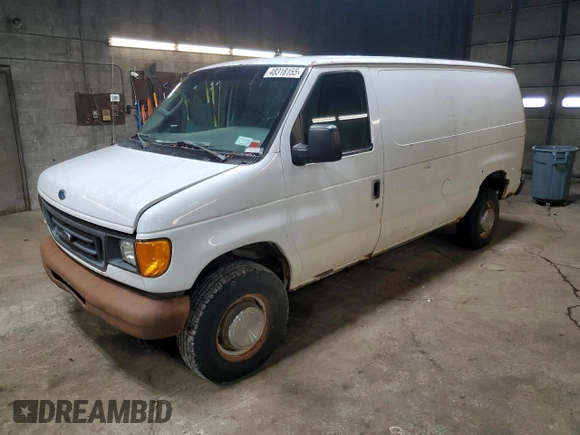 2005 Ford Econoline Cargo with VIN 1FTSE34S15HB03573, listed as a Copart auction lot 48318155 with 214,768 mi miles and Clean Title. Bid and sale history available at DreamBid. Image 1.