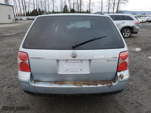 2002 Volkswagen Passat GLX with VIN WVWYH63B62E093916, listed as a Copart auction lot 87633435 with 0 mi miles and Salvage Title. Bid and sale history available at carsss.com. Image 6.